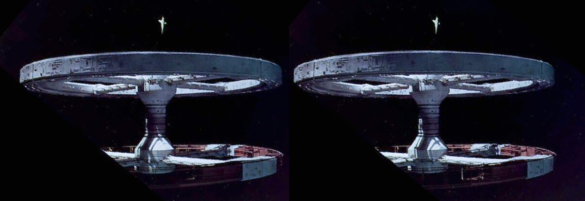 Space Station 5, Stereoscopic image from 2001 a space odyssey