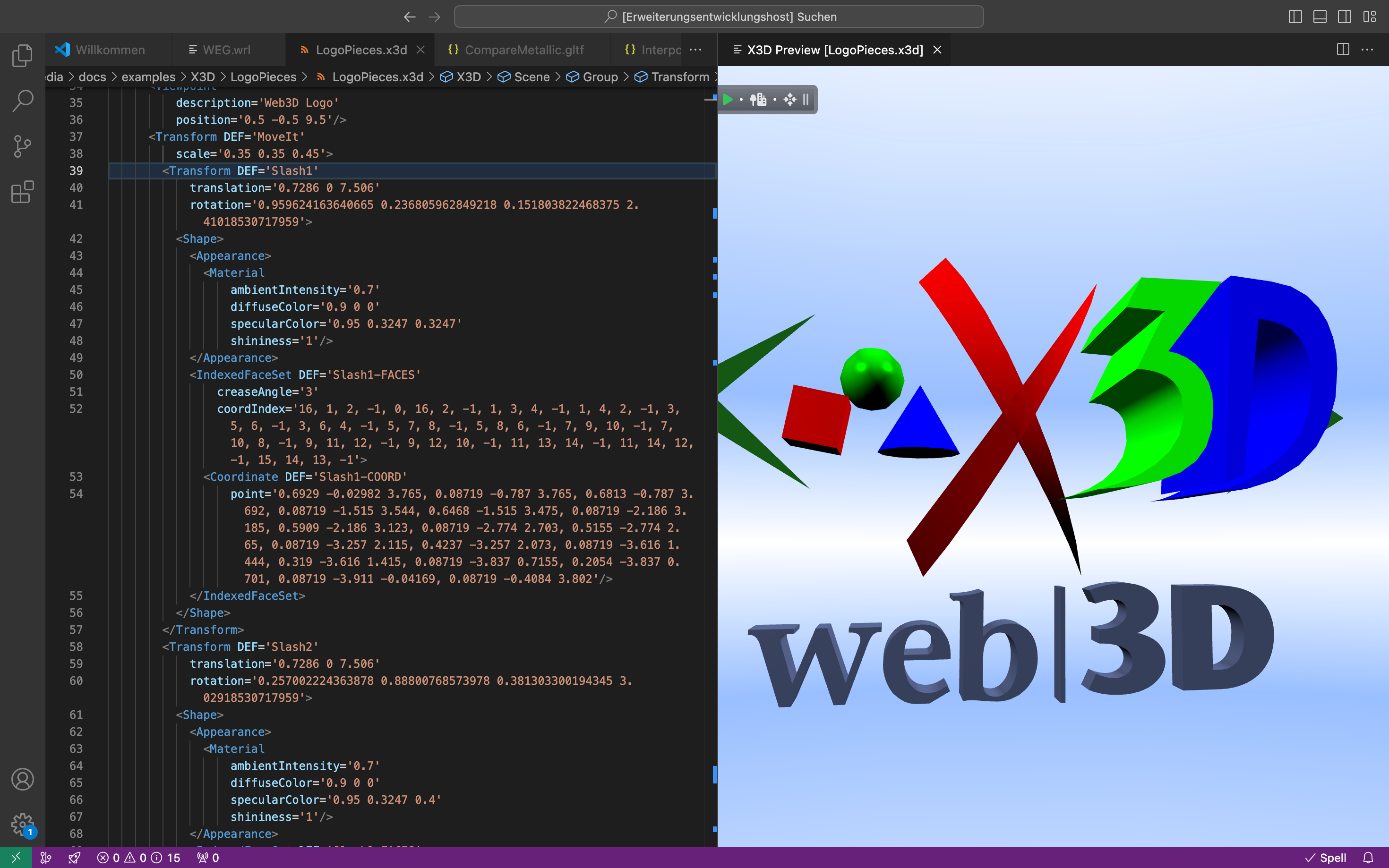 X3D Extension for Visual Studio