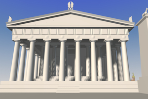 The Parthenon in the Acropolis, Athens, Greece, in 3D VR