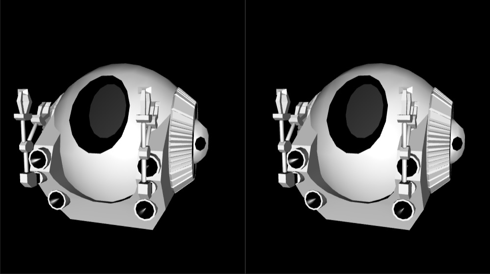 Stereoscopic 3D models viewer